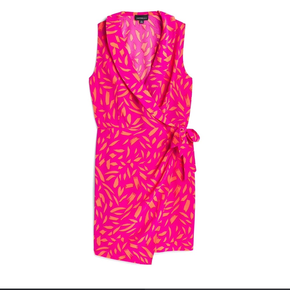 Fortune & Ivy Alexandra Faux Wrap Dress.